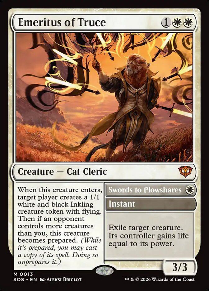 Emeritus of Truce // Swords to Plowshares